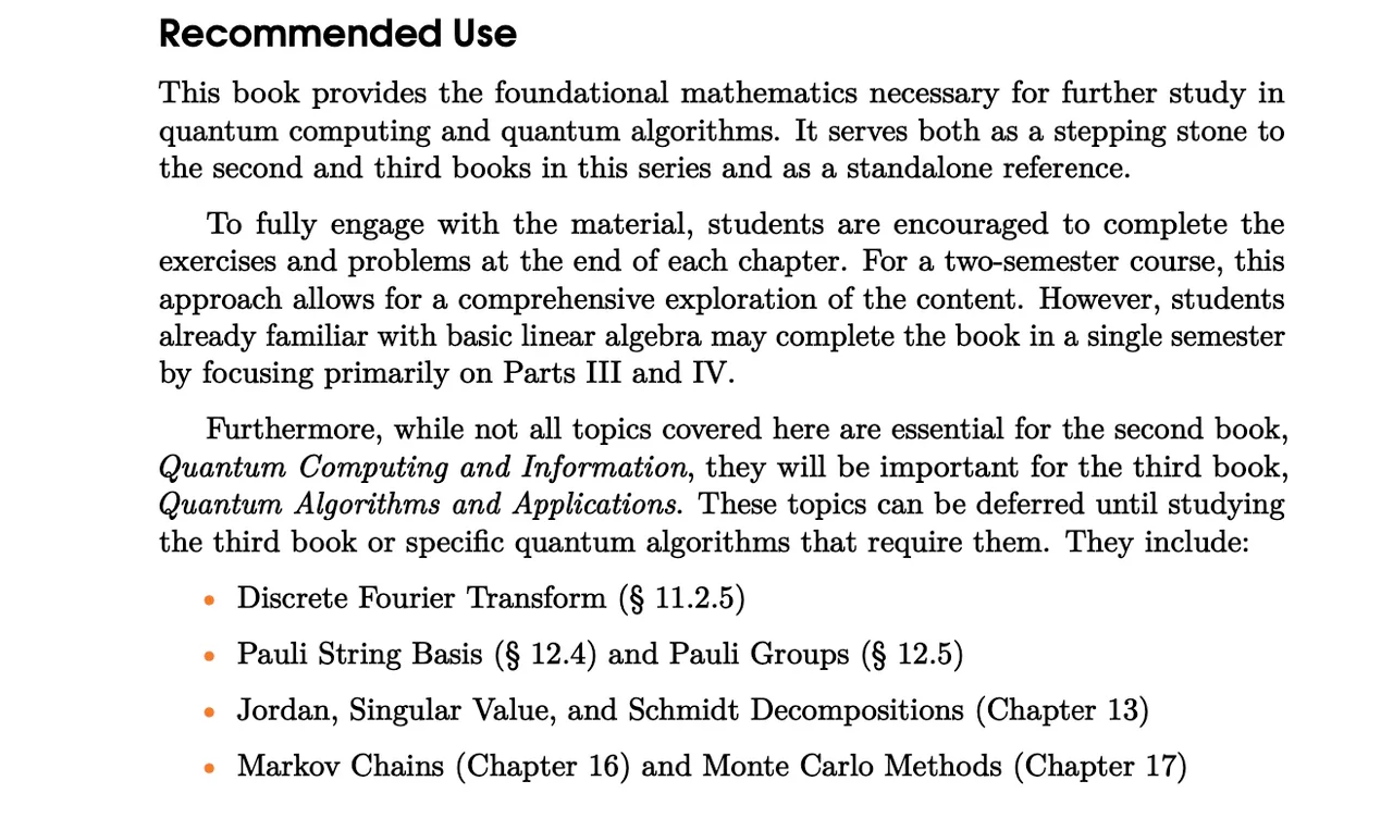 A Basic Mathematics Book for Learning Quantum Computing